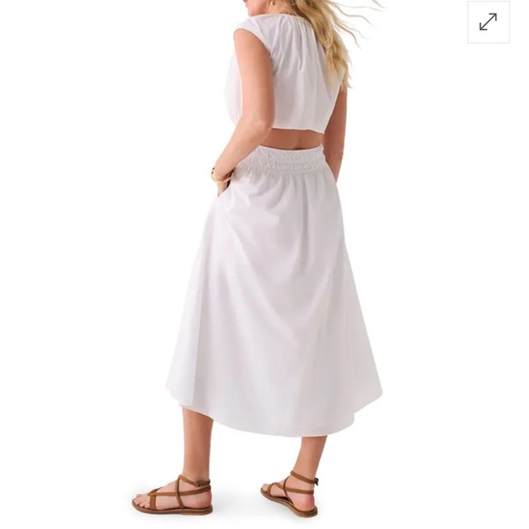 FAHERTY BRAND
Amalfi Cutout Dress - White midi summer dress size XS New with tag - Picture 3 of 5